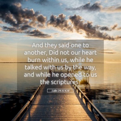 Picture 05 - Luke 24:32 KJV - And they said one to another, Did not our heart - Bible Verse Picture