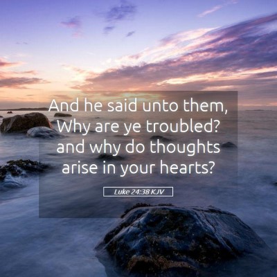 Picture 05 - Luke 24:38 KJV - And he said unto them, Why are ye troubled? and - Bible Verse Picture