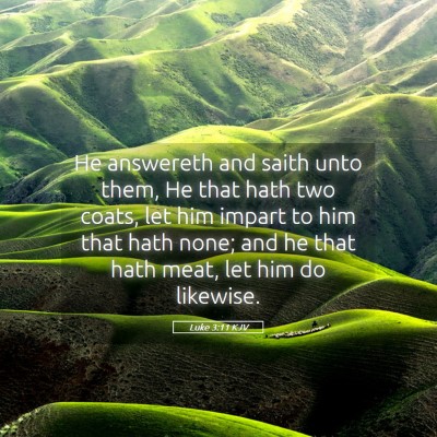 Picture 05 - Luke 3:11 KJV - He answereth and saith unto them, He that hath - Bible Verse Picture