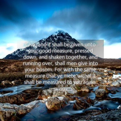 Picture 05 - Luke 6:38 KJV - Give, and it shall be given unto you; good - Bible Verse Picture