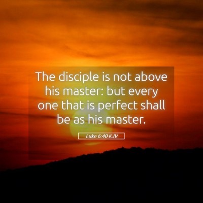 Picture 05 - Luke 6:40 KJV - The disciple is not above his master: but every - Bible Verse Picture