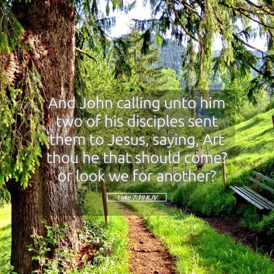Picture 05 - Luke 7:19 KJV - And John calling unto him two of his disciples - Bible Verse Picture