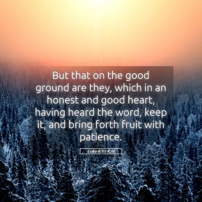 Picture 05 - Luke 8:15 KJV - But that on the good ground are they, which in an - Bible Verse Picture