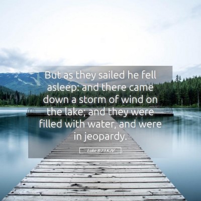 Picture 05 - Luke 8:23 KJV - But as they sailed he fell asleep: and there came - Bible Verse Picture