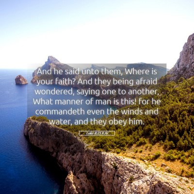 Picture 05 - Luke 8:25 KJV - And he said unto them, Where is your faith? And - Bible Verse Picture