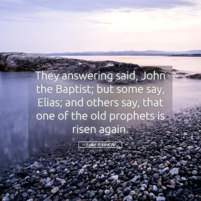 Picture 05 - Luke 9:19 KJV - They answering said, John the Baptist; but some - Bible Verse Picture
