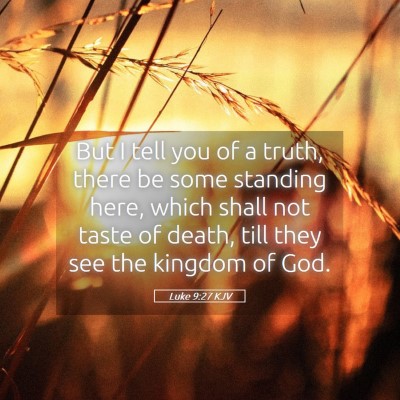 Picture 05 - Luke 9:27 KJV - But I tell you of a truth, there be some standing - Bible Verse Picture