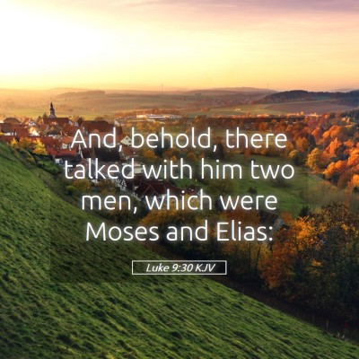 Picture 05 - Luke 9:30 KJV - And, behold, there talked with him two men, which - Bible Verse Picture