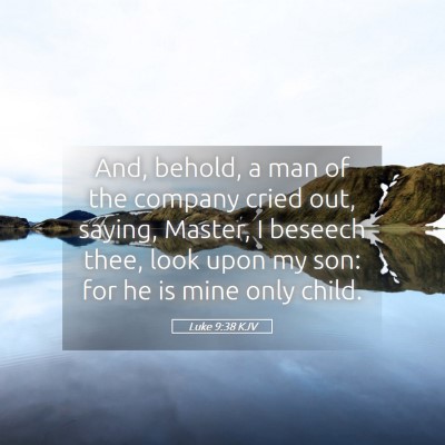 Picture 05 - Luke 9:38 KJV - And, behold, a man of the company cried out, - Bible Verse Picture