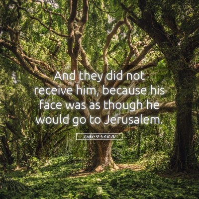 Picture 05 - Luke 9:53 KJV - And they did not receive him, because his face - Bible Verse Picture