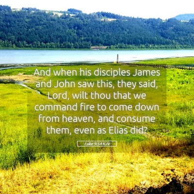 Picture 05 - Luke 9:54 KJV - And when his disciples James and John saw this, - Bible Verse Picture