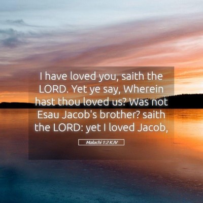 Picture 05 - Malachi 1:2 KJV - I have loved you, saith the LORD. Yet ye say, - Bible Verse Picture