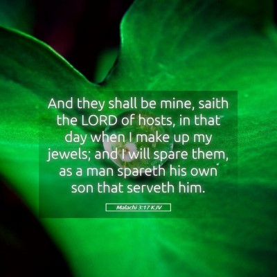 Picture 05 - Malachi 3:17 KJV - And they shall be mine, saith the LORD of hosts, - Bible Verse Picture