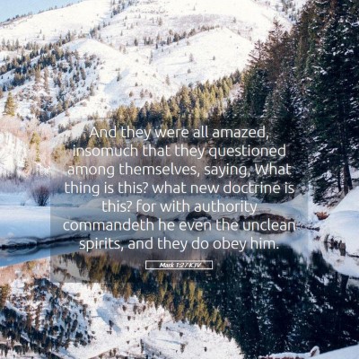 Picture 05 - Mark 1:27 KJV - And they were all amazed, insomuch that they - Bible Verse Picture