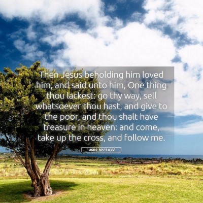 Picture 05 - Mark 10:21 KJV - Then Jesus beholding him loved him, and said unto - Bible Verse Picture