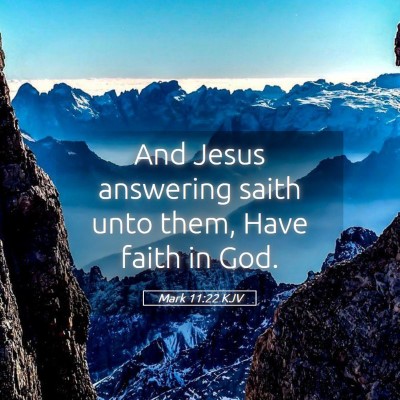 Picture 05 - Mark 11:22 KJV - And Jesus answering saith unto them, Have faith - Bible Verse Picture