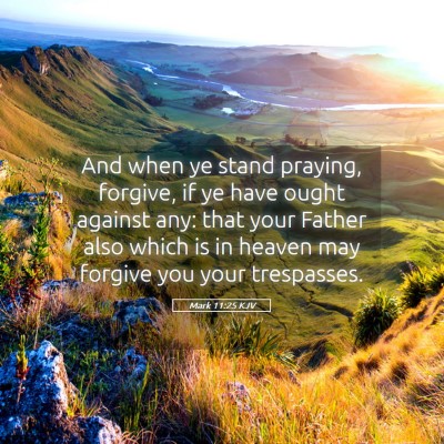 Picture 05 - Mark 11:25 KJV - And when ye stand praying, forgive, if ye have - Bible Verse Picture
