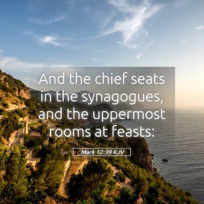 Picture 05 - Mark 12:39 KJV - And the chief seats in the synagogues, and the - Bible Verse Picture