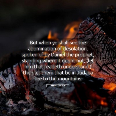 Picture 05 - Mark 13:14 KJV - But when ye shall see the abomination of - Bible Verse Picture