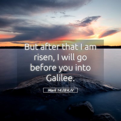 Picture 05 - Mark 14:28 KJV - But after that I am risen, I will go before you - Bible Verse Picture
