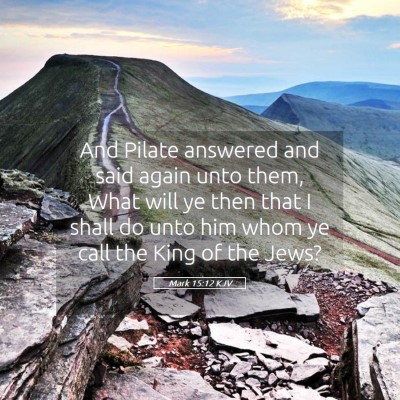 Picture 05 - Mark 15:12 KJV - And Pilate answered and said again unto them, - Bible Verse Picture