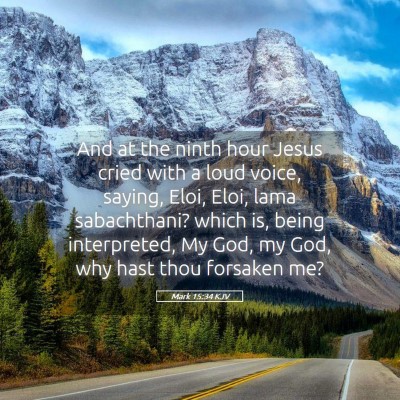 Picture 05 - Mark 15:34 KJV - And at the ninth hour Jesus cried with a loud - Bible Verse Picture