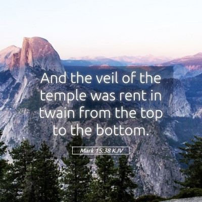 Picture 05 - Mark 15:38 KJV - And the veil of the temple was rent in twain from - Bible Verse Picture