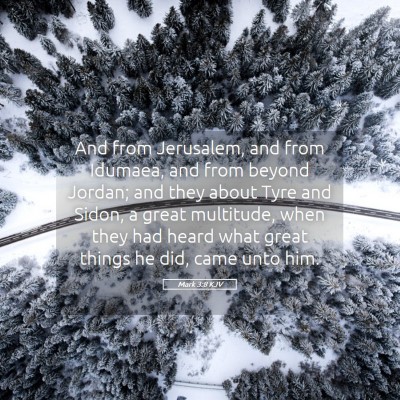 Picture 05 - Mark 3:8 KJV - And from Jerusalem, and from Idumaea, and from - Bible Verse Picture