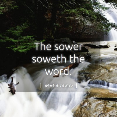 Picture 05 - Mark 4:14 KJV - The sower soweth the - Bible Verse Picture