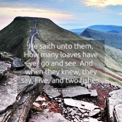 Picture 05 - Mark 6:38 KJV - He saith unto them, How many loaves have ye? go - Bible Verse Picture