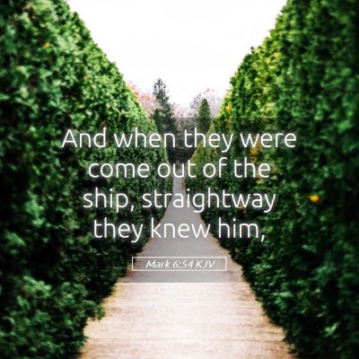 Picture 05 - Mark 6:54 KJV - And when they were come out of the ship, - Bible Verse Picture