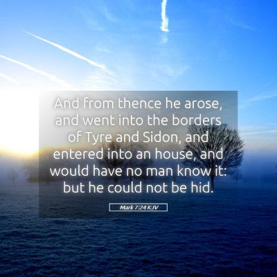Picture 05 - Mark 7:24 KJV - And from thence he arose, and went into the - Bible Verse Picture