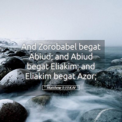 Picture 05 - Matthew 1:13 KJV - And Zorobabel begat Abiud; and Abiud begat - Bible Verse Picture