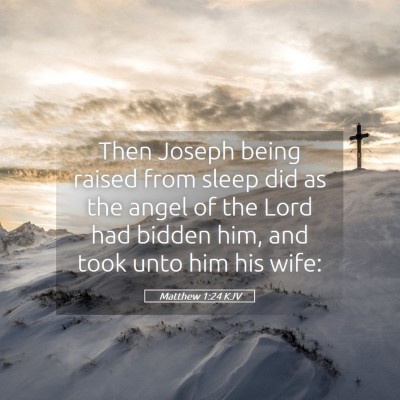 Picture 05 - Matthew 1:24 KJV - Then Joseph being raised from sleep did as the - Bible Verse Picture