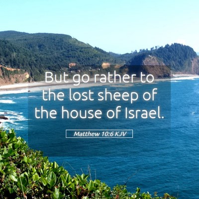 Picture 05 - Matthew 10:6 KJV - But go rather to the lost sheep of the house of - Bible Verse Picture