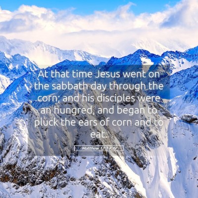 Picture 05 - Matthew 12:1 KJV - At that time Jesus went on the sabbath day - Bible Verse Picture