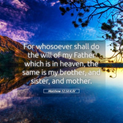 Picture 05 - Matthew 12:50 KJV - For whosoever shall do the will of my Father - Bible Verse Picture
