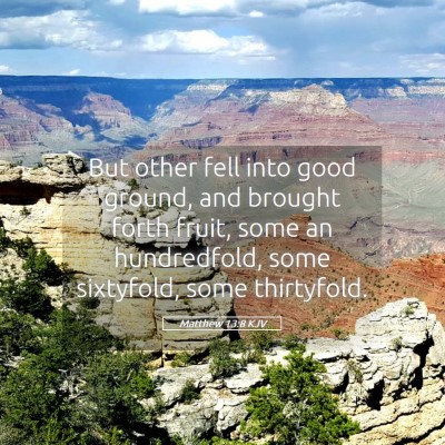 Picture 05 - Matthew 13:8 KJV - But other fell into good ground, and brought - Bible Verse Picture