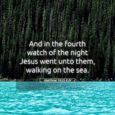 Picture 05 - Matthew 14:25 KJV - And in the fourth watch of the night Jesus went - Bible Verse Picture