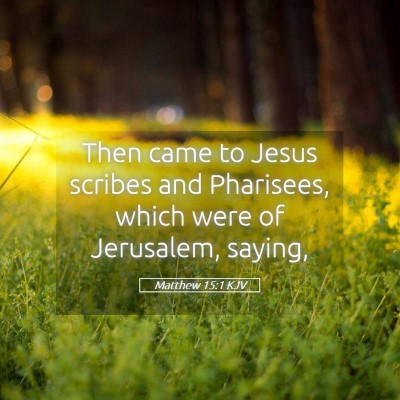 Picture 05 - Matthew 15:1 KJV - Then came to Jesus scribes and Pharisees, which - Bible Verse Picture