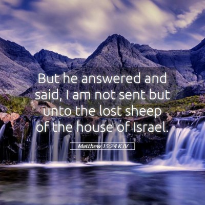 Picture 05 - Matthew 15:24 KJV - But he answered and said, I am not sent but unto - Bible Verse Picture