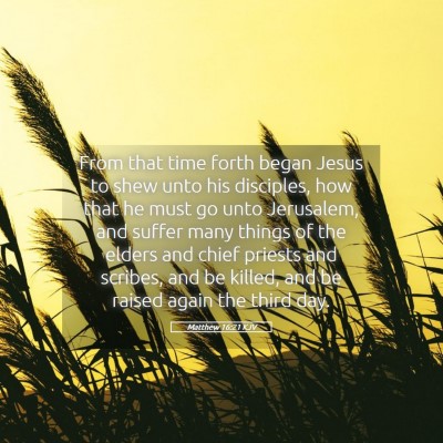 Picture 05 - Matthew 16:21 KJV - From that time forth began Jesus to shew unto his - Bible Verse Picture