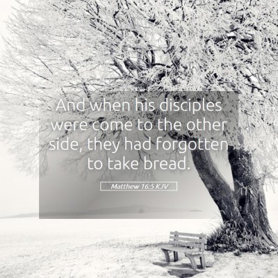 Picture 05 - Matthew 16:5 KJV - And when his disciples were come to the other - Bible Verse Picture