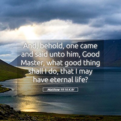 Picture 05 - Matthew 19:16 KJV - And, behold, one came and said unto him, Good - Bible Verse Picture