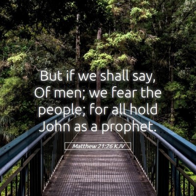 Picture 05 - Matthew 21:26 KJV - But if we shall say, Of men; we fear the people; - Bible Verse Picture
