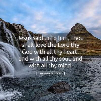 Picture 05 - Matthew 22:37 KJV - Jesus said unto him, Thou shalt love the Lord thy - Bible Verse Picture