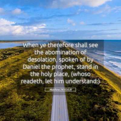 Picture 05 - Matthew 24:15 KJV - When ye therefore shall see the abomination of - Bible Verse Picture
