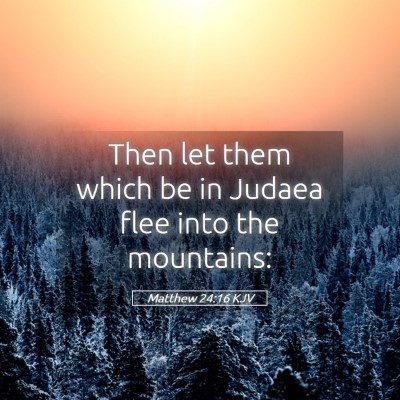 Picture 05 - Matthew 24:16 KJV - Then let them which be in Judaea flee into the - Bible Verse Picture