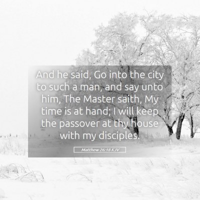 Picture 05 - Matthew 26:18 KJV - And he said, Go into the city to such a man, and - Bible Verse Picture