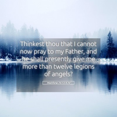 Picture 05 - Matthew 26:53 KJV - Thinkest thou that I cannot now pray to my - Bible Verse Picture